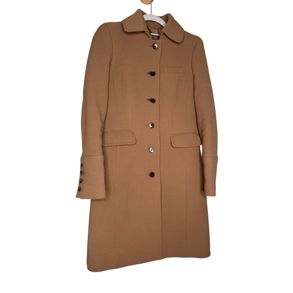 J.crew Double Cloth by Manifattura di Carmignano wool long jacket tan